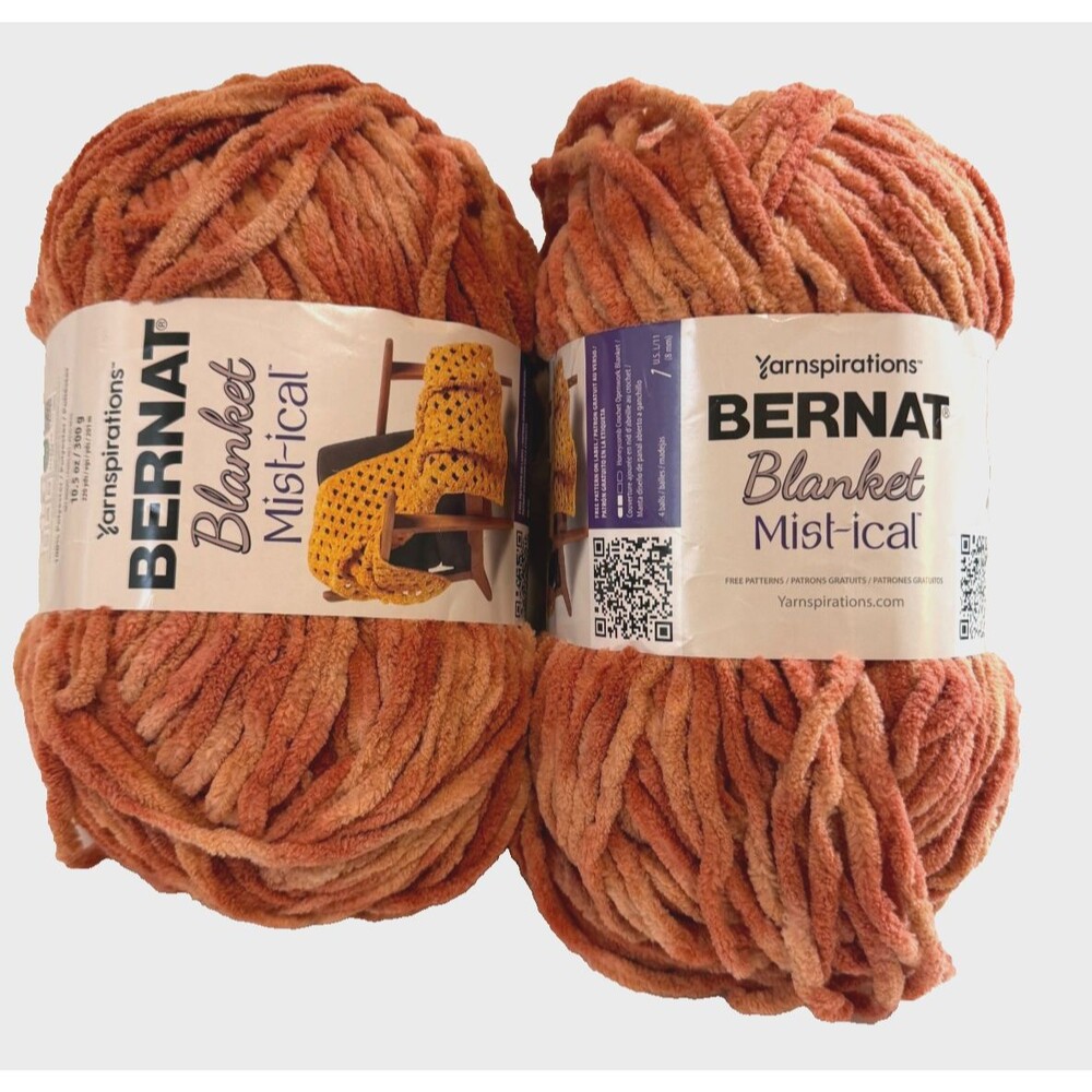 Bernat Blanket Mist-ical Canyon Yarn 2-Pack 10.5 oz ea(300g each) Soft & Plush